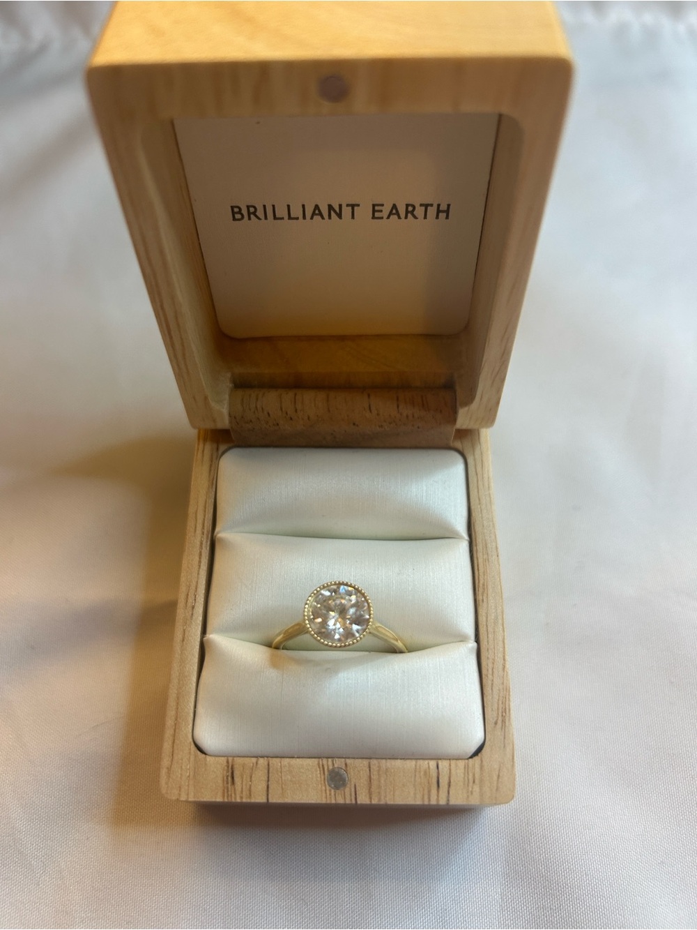Brilliant Earth 18k Yellow Gold Diamond Engagement Ring - Picture 4 of 8